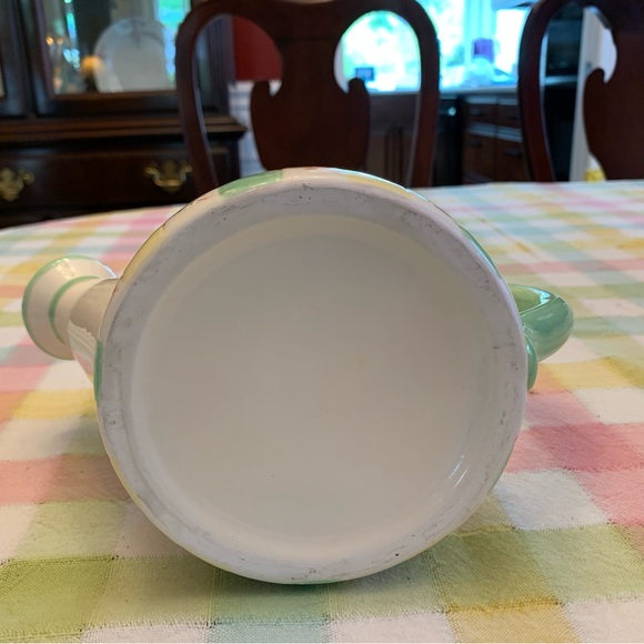 Bunny motif pitcher, ceramic, dancing bunnies and carrots - Picture 2 of 3